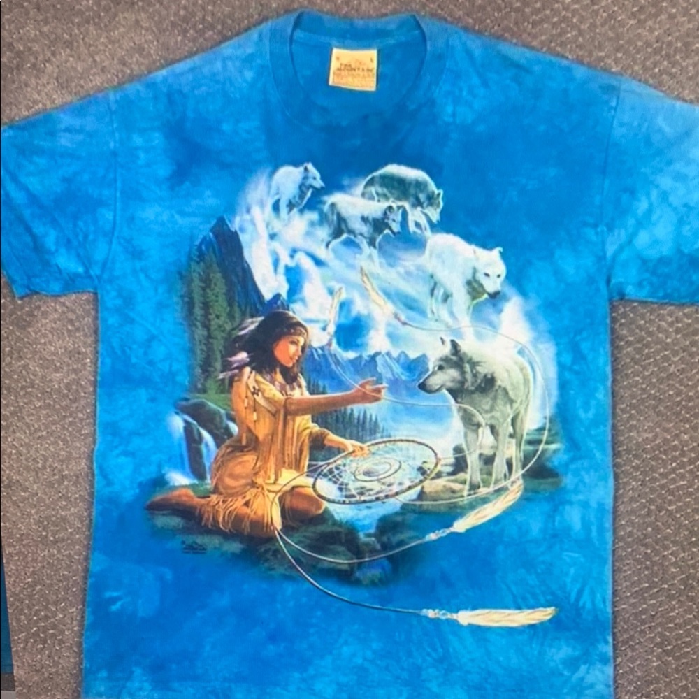 The Mountain Blue Native Spirit Short Sleeve Tee